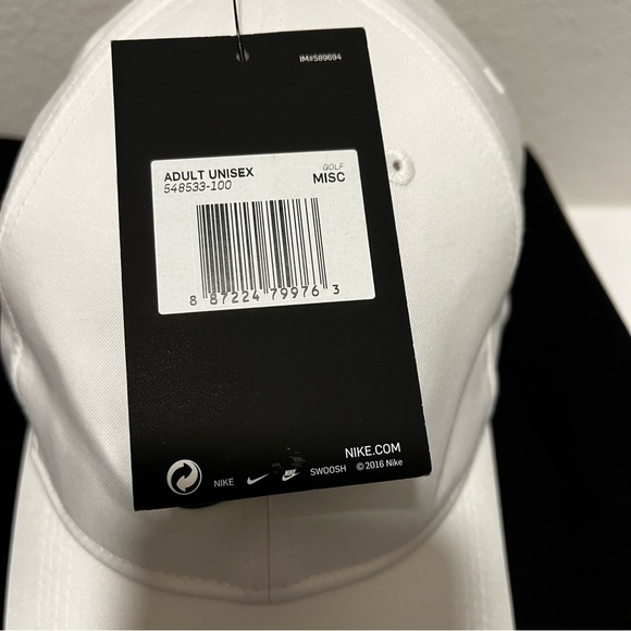 NIKE GOLF CLUB UNISEX CAP HAT MEDIUM LARGE WHITE SNAPBACK DRIFIT SWOOSH MONOGRAM - Picture 5 of 8